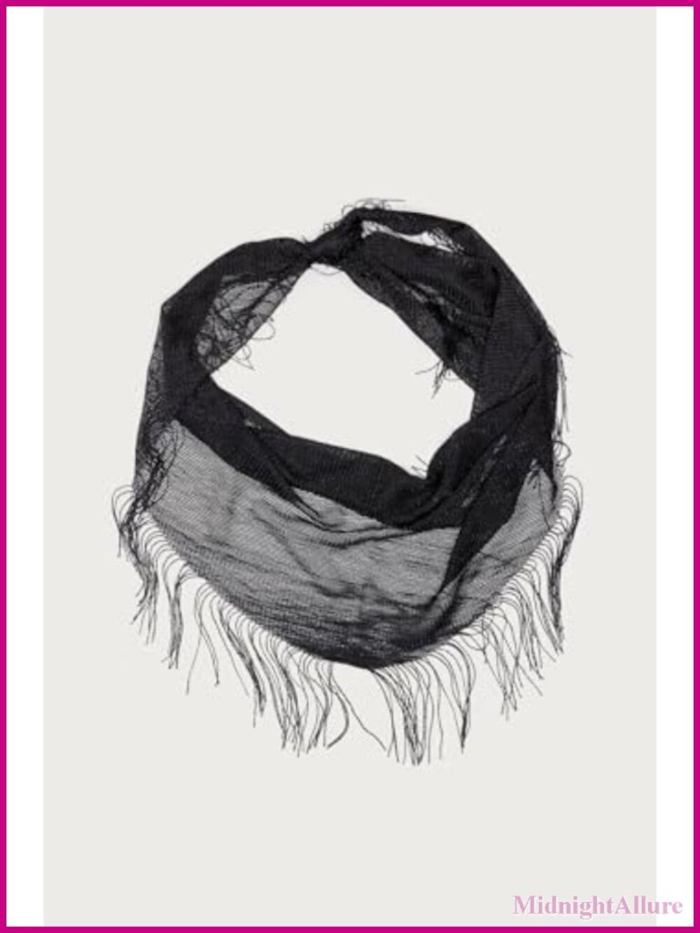 Sheer Lace Fringe Waist Scarf Belt Boho Festival Rave Wrap Hip Scarf - Picture 2 of 3